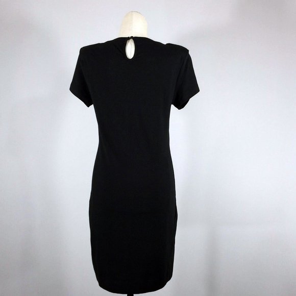 NWT French Connection Tommy Plains Jersey Dress Black Sheath Womens 12 Stretchy - Picture 6 of 9